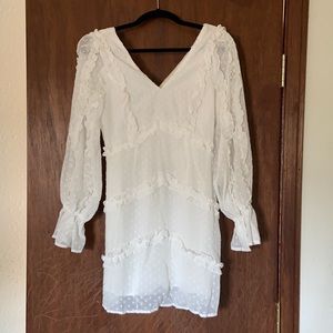 NanaMacs White Swiss Dot Dress Bridal Shower